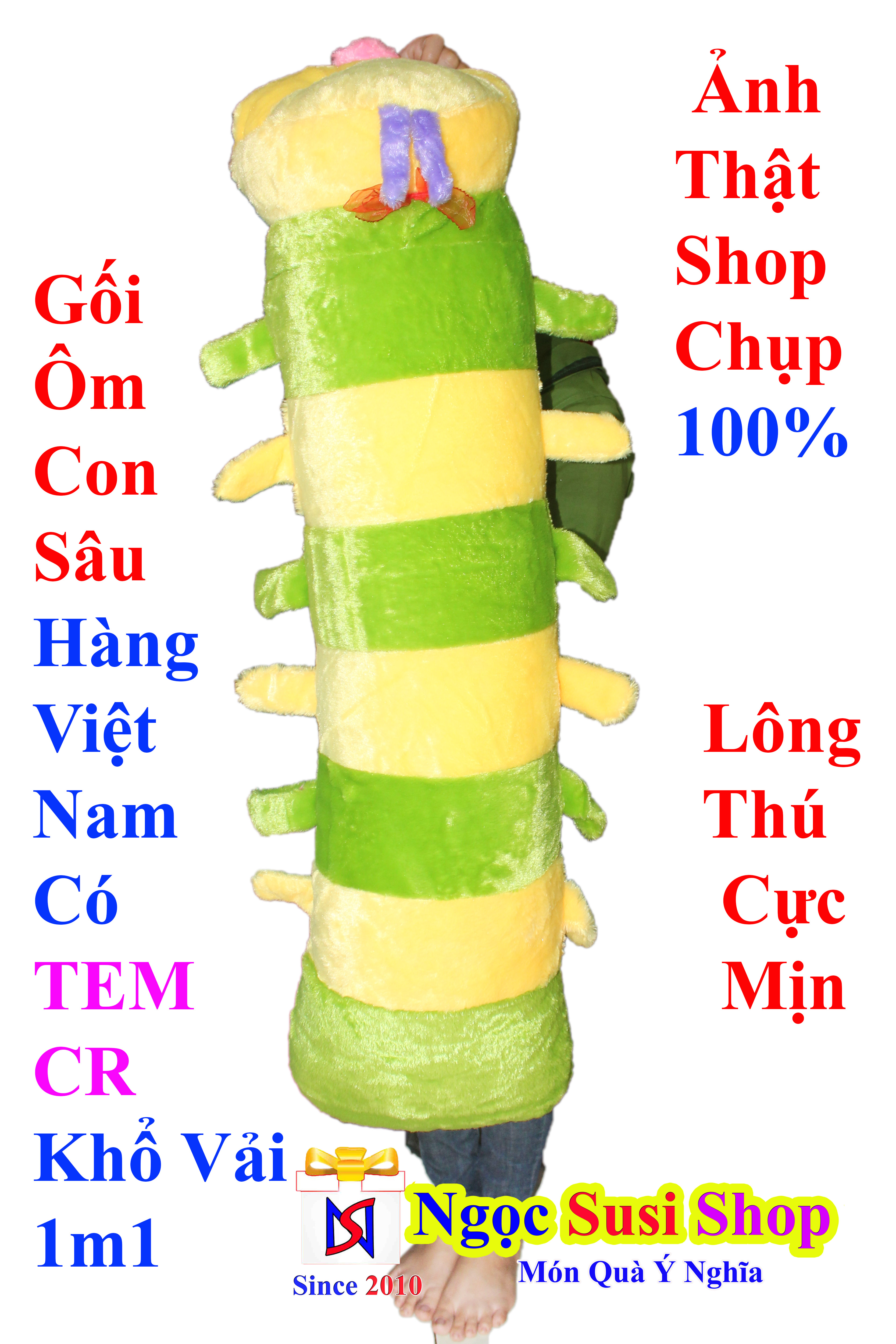 THÚ BÔNG CON SÂU NHỒI BÔNG SIÊU TO KHỔNG LỒ - NGẪU NHIÊN MÀU