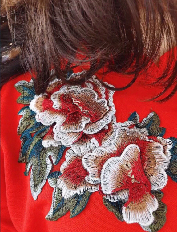 Đầm váy cách tân màu đỏ thiết kế tay lửng phong cách trẻ trung DVADT03