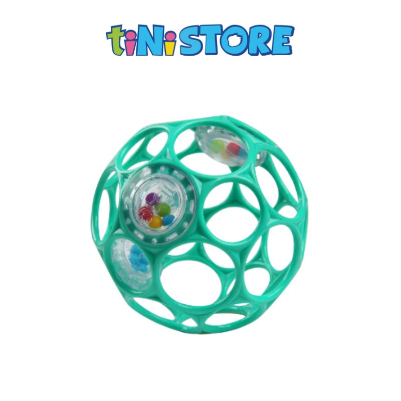 tiNiStore-Đồ chơi bóng kèm xúc xắc gặm nướu màu xanh Oball 11486