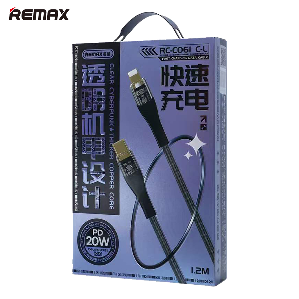 Cáp Sạc Nhanh 20W Remax RC-C061CL - Dành Cho iPhone , Ipad - Hàng Chính Hãng