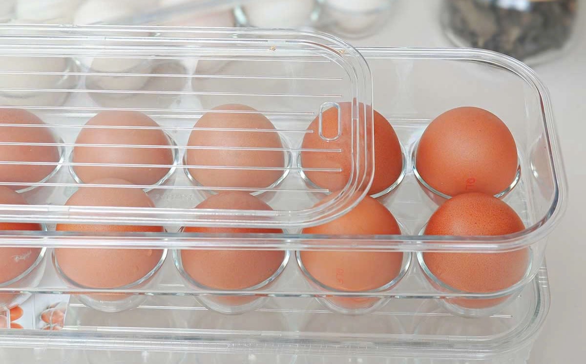 Khay Đựng 12 Trứng Kèm Nắp Đậy Inochi - Yoko Chất Liệu Nhựa PET Cao Cấp Bền Đẹp