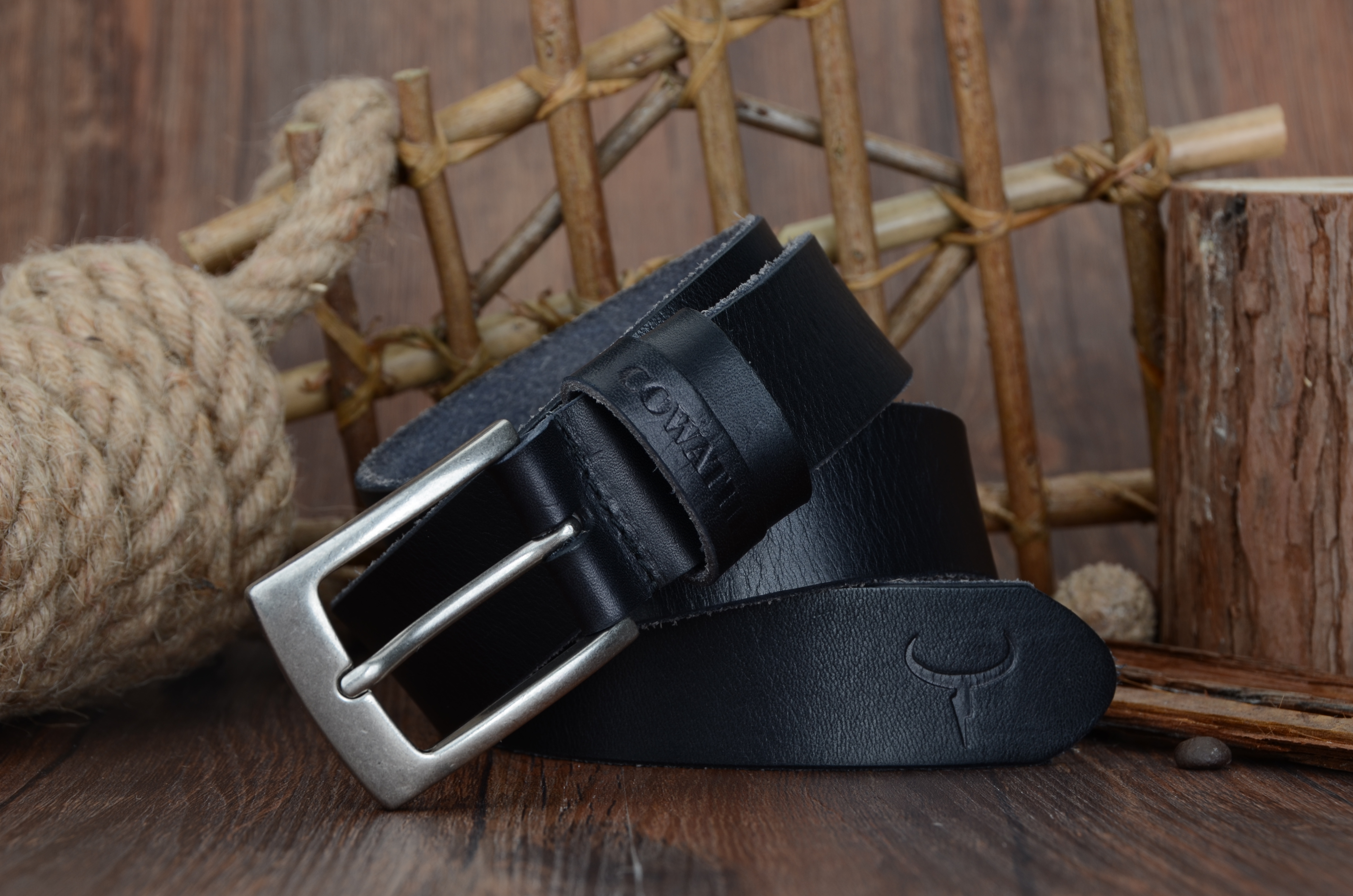 Thắt Lưng Da Bò Chính hãng COWATHER XF018 Đen