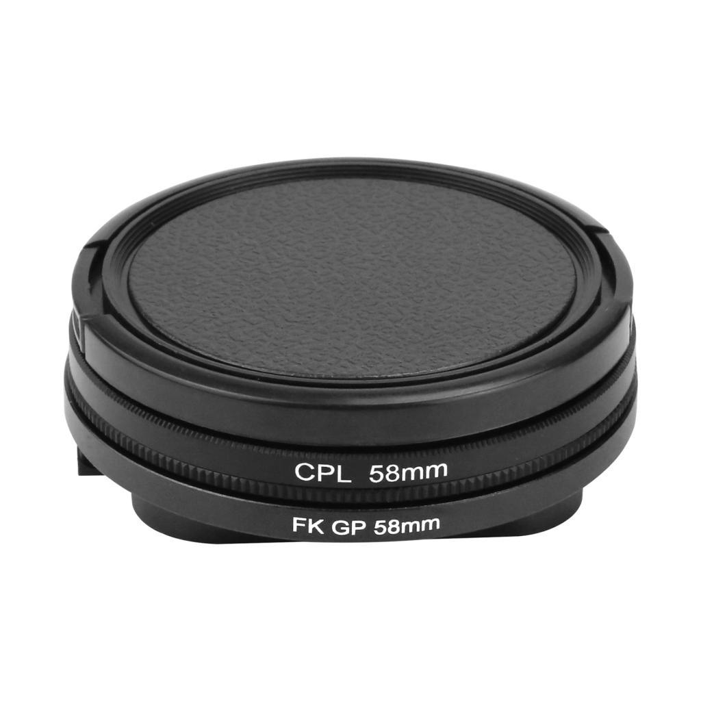 58mm Filter Adapter Ring + CPL Filter w/ Cover for 5 Housing Case