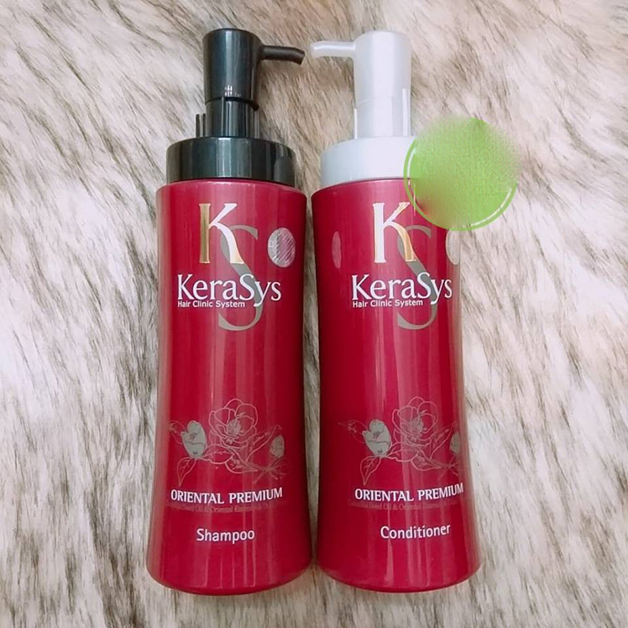 Dầu gội Kerasys Oriental Premium phục hồi tóc Hàn Quốc 600ml (Thảo dược hạt trà) + Móc khoá