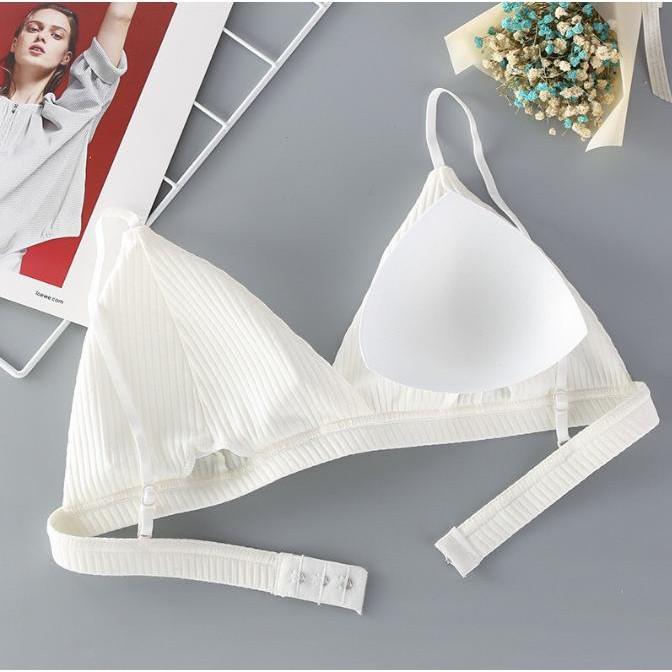 . - Áo Bralette Thun Gân Đơn Giản