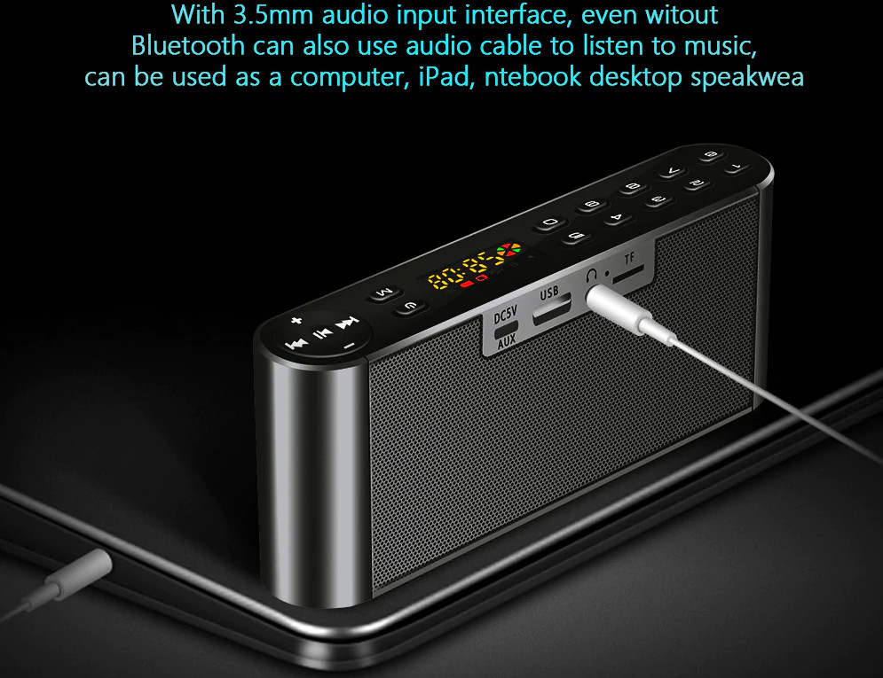 Loa Buetooth Speaker Q8 PF161 siêu Bass âm thanh chuẩn Hifi Đen Loa di động