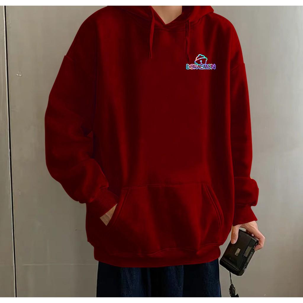 Áo hoodie Unisex dạ quang - Áo khoác nỉ phản quang họa tiết Doremon in cao cấp