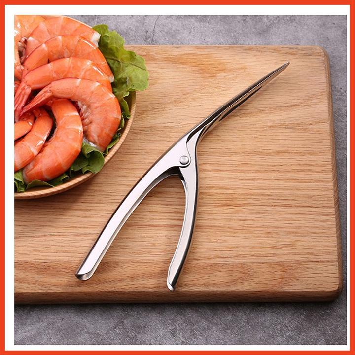 COMBO 2 Dụng Cụ Kìm Tách Lột Vỏ Tôm Chất Liệu Inox Không Gỉ