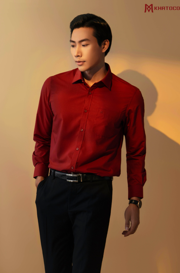 Áo sơ mi tay dài thời trang Khatoco