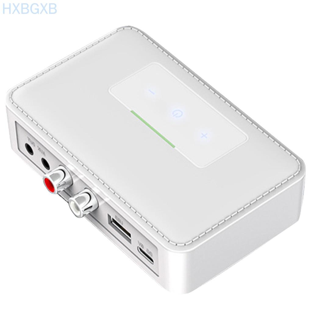 Bluetooth 5.0 Audio Adapter Wireless Transmitter Receiver NFC Enabled Audio Transmitter Receiver, White