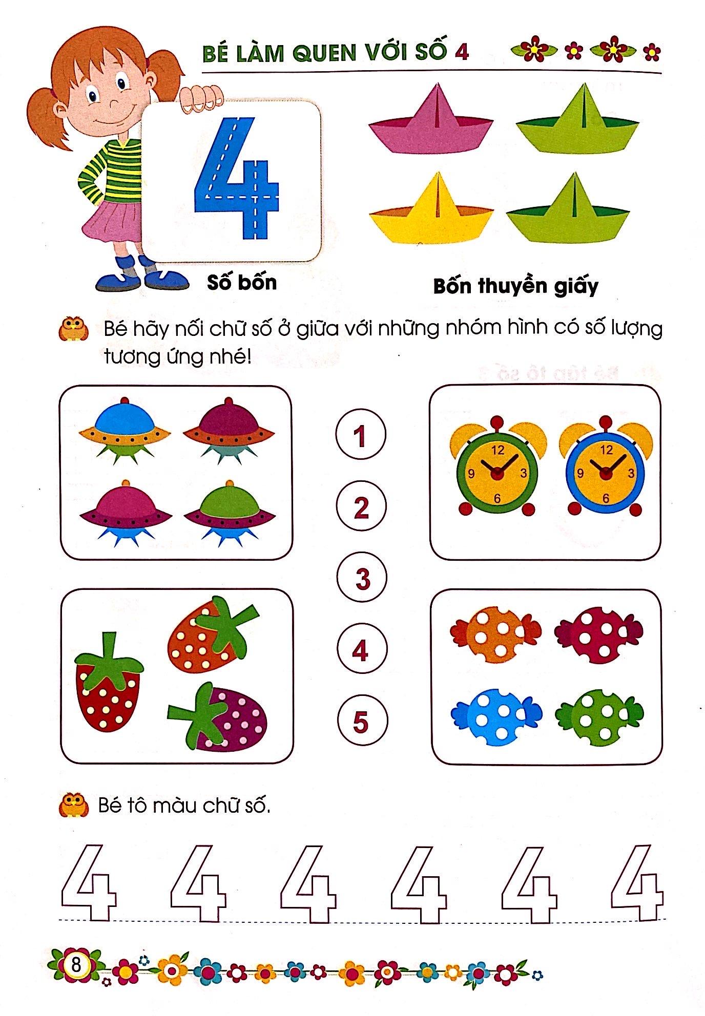 Giúp Bé Vững Bước Vào Lớp 1 - Bé Làm Quen Với Chữ Số (5-6 Tuổi) (Tái Bản 2024)