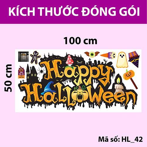 Decal dán kính trang trí Halloween 2020 số 2