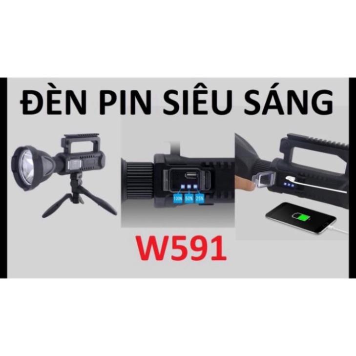 Đèn pin Tuần Tra W591 siêu sáng siêu xa và siêu bền công suất 50w bóng đèn 4 lõi XHP70 rất tiện ích khi soi ban đêm