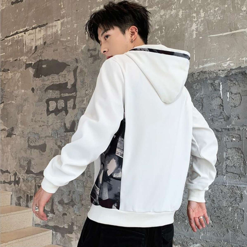 Men's Casual Long-Sleeved Hoodies Sweatershirt Loose Wild