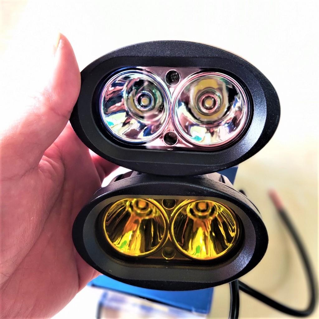 Đèn trợ sáng xe máy ô tô L2 mắt cú siêu sáng mẫu mới chống nước loại tốt vỏ hợp kim