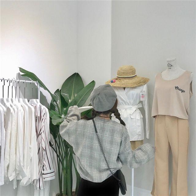 Áo ulzzang form rộng màu lưới tay phồng