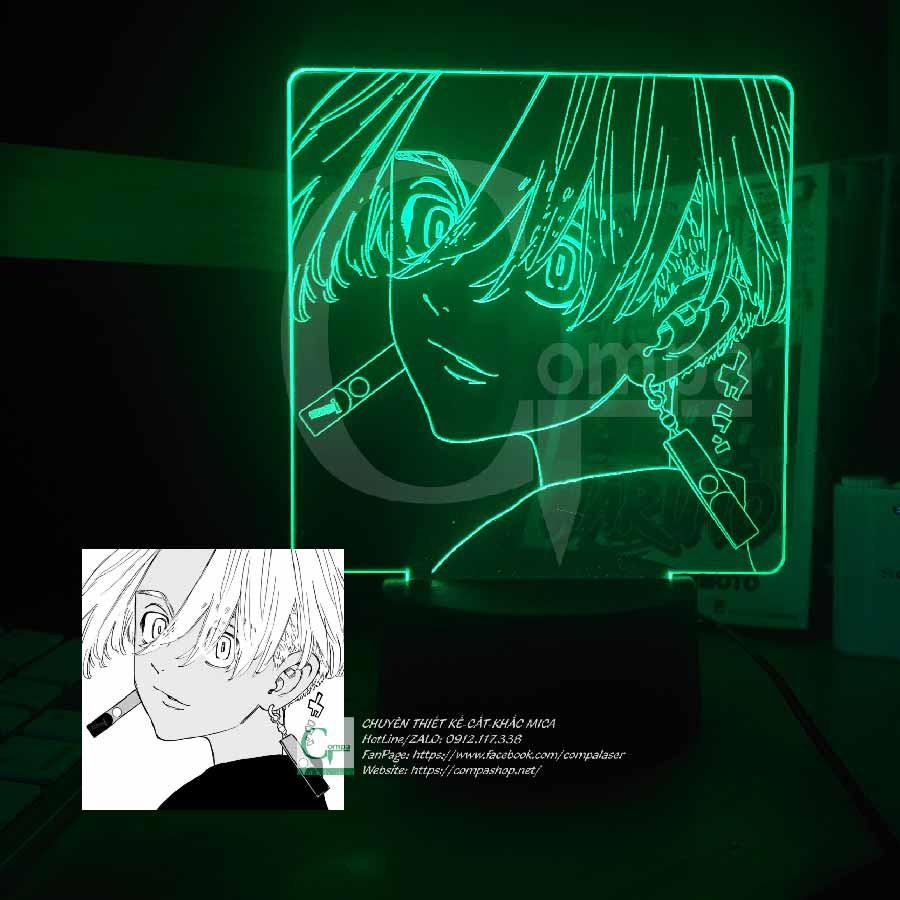 Đèn Ngủ LED 3D ANIME Tokyo Revengers Kurokawa Izana Type 01 ATKR0601 16 MÀU TÙY CHỈNH COMPASHOP