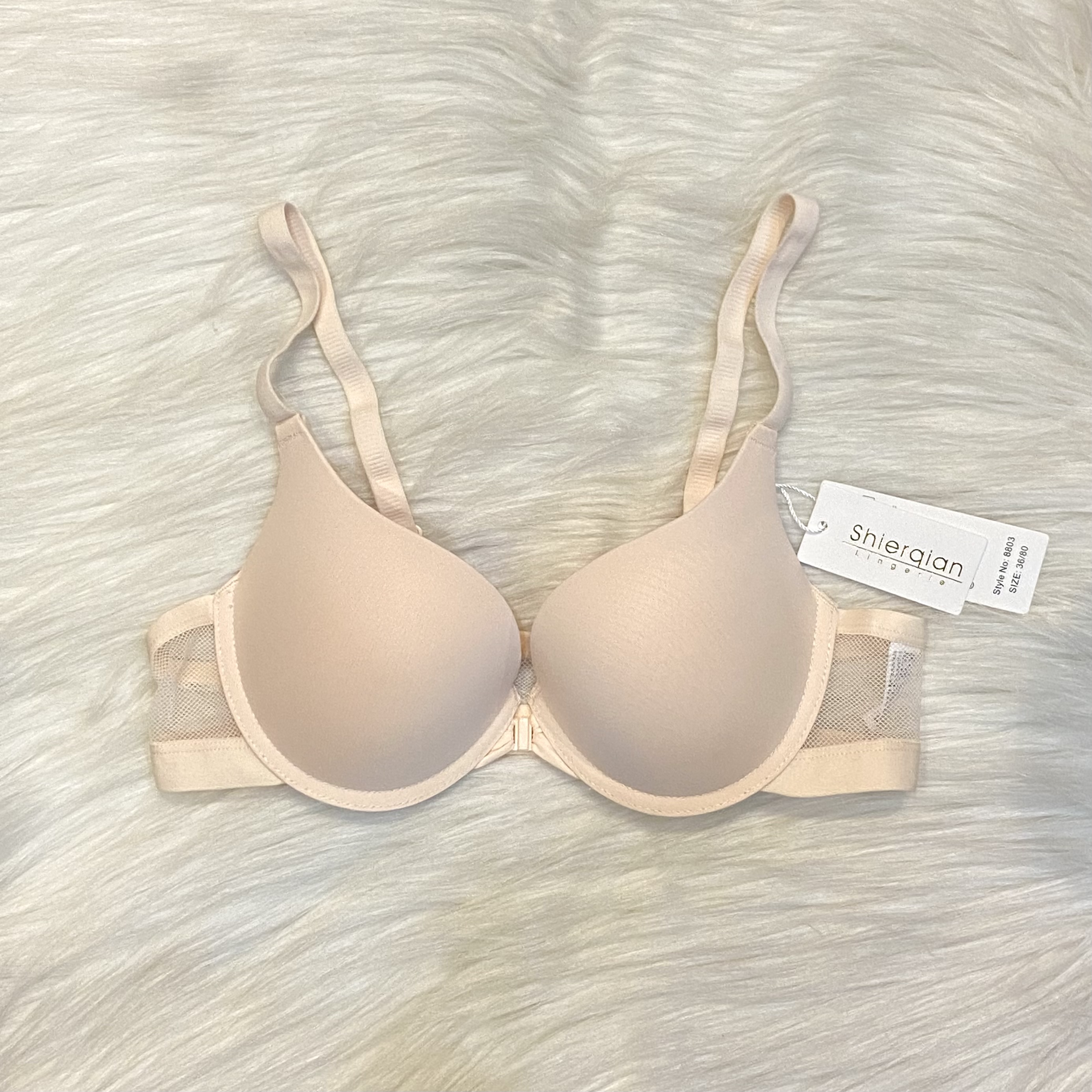 Áo lót 8803 mút mỏng có gọng gom ngực cài trước bản lưng lưới thoáng khí