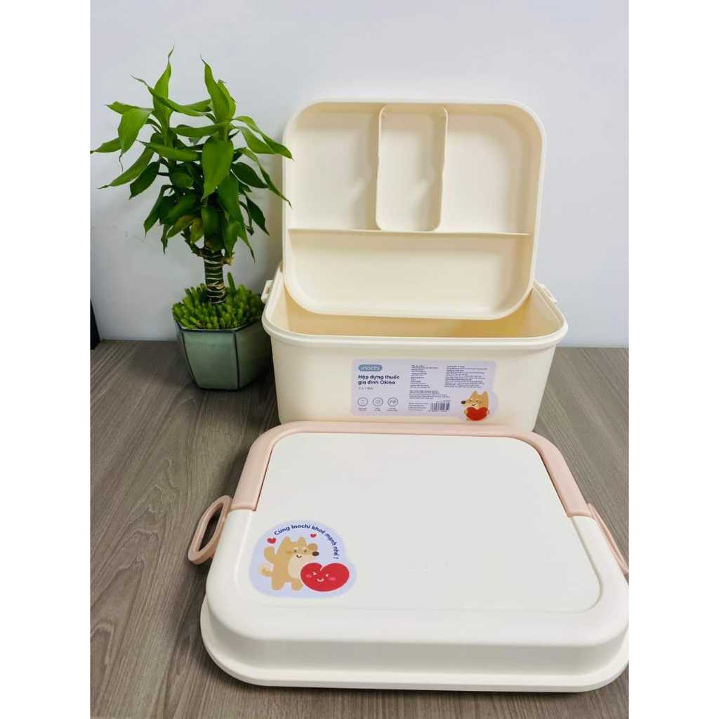 Hộp đựng thuốc gia đình kín khí có tay cầm Okina INOCHI