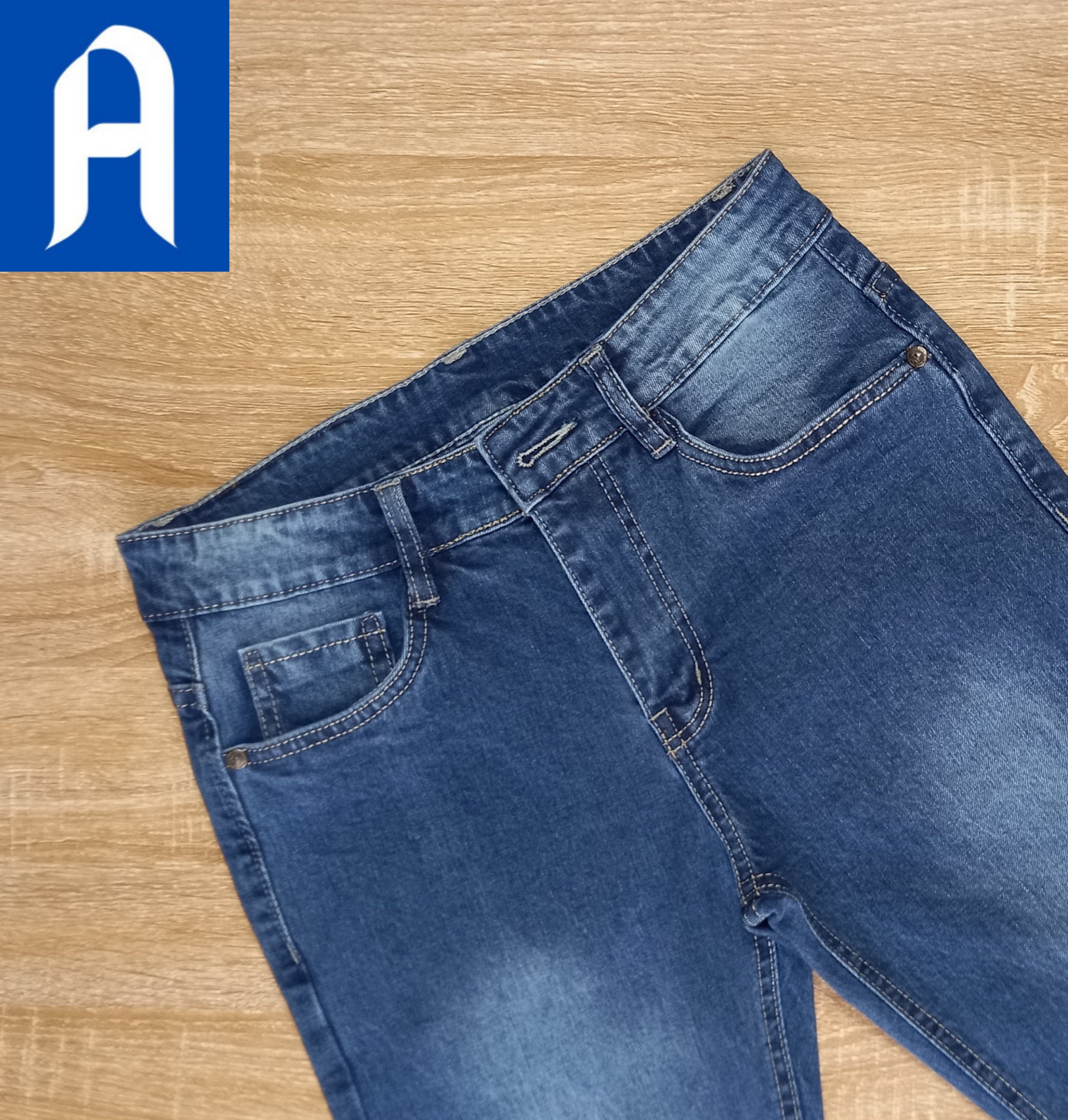 Quần jean nam co giãn dáng đẹp màu xanh mẫu mới , jean nam co gian - SIZE 32