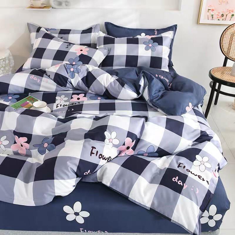 Cotton Poly Nhập Mẫu KẺ CARO HOA