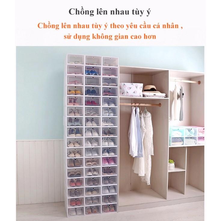 Hộp đựng giầy dép thoáng khí dễ vệ sinh (Bộ 6 hộp trắng)