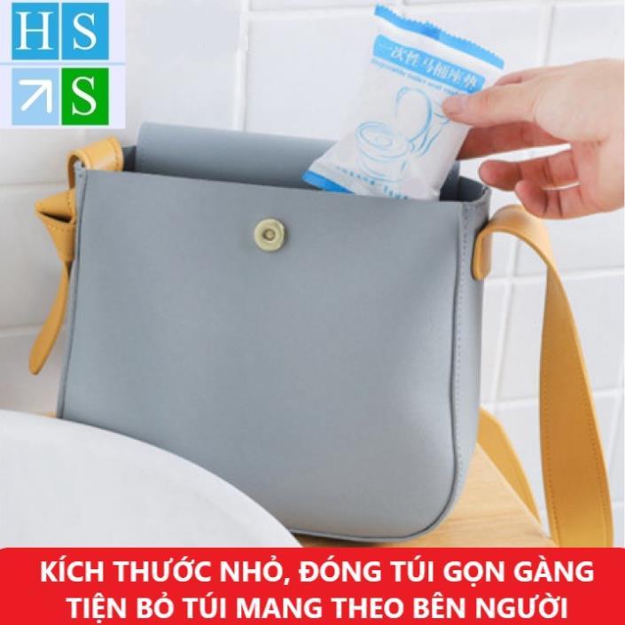 (Bịch 10 cái) Bọc lót nắp bồn cầu toilet dùng 1 lần sạch sẽ không thấm nước tiện mang theo du lịch - HS Shop Thủ Đức