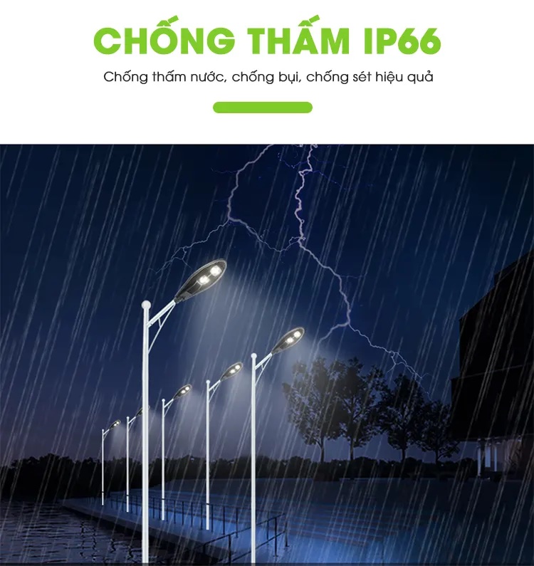 Đèn Led Đường Phố Chiếc Lá Chip COB Công Suất 50W-100W-150W-200W Ánh sáng Trắng