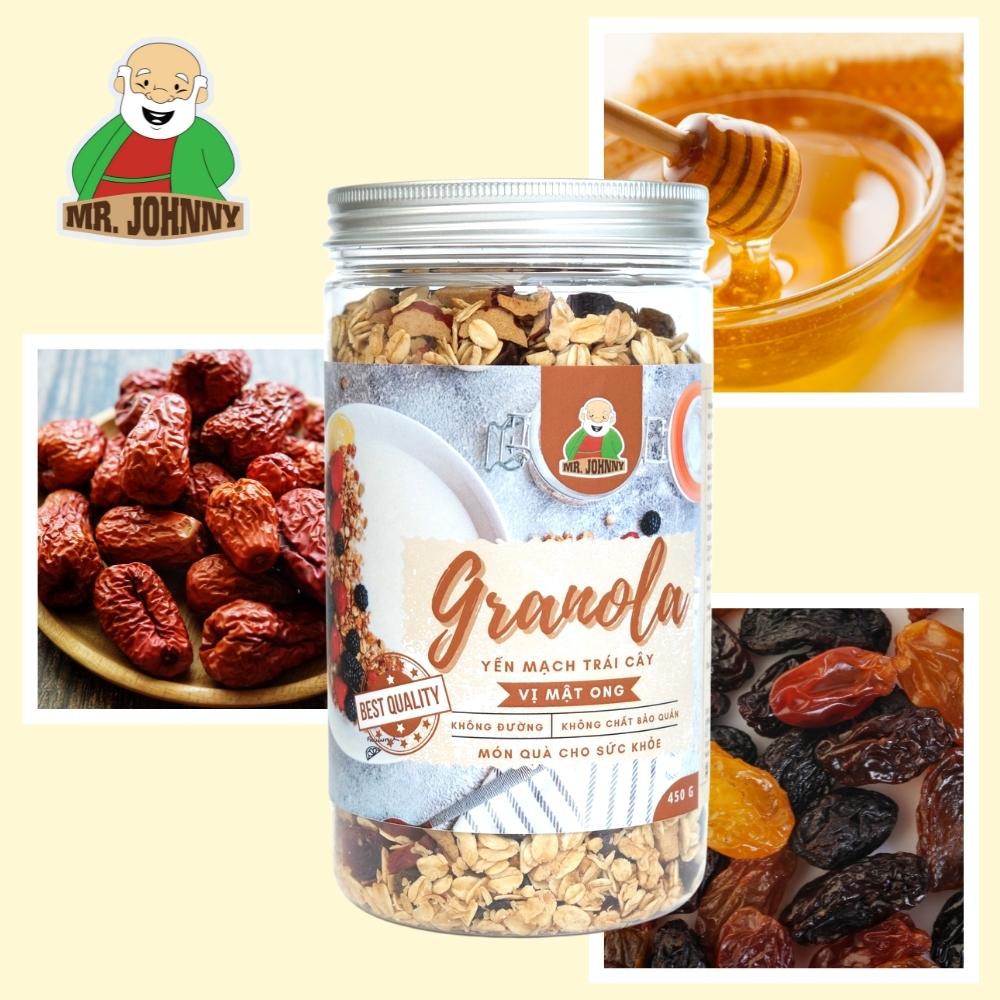 Granola Yến Mạch Trái Cây Hộp 450g, Thực Phẩm Ăn Kiệng Cho Người Giảm Cân, Cho Mẹ Bầu