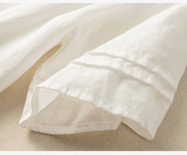 Đầm linen nữ suông dài form rộng, Váy sơ mi thiết kế cổ tròn cài cúc tay lỡ nhiều màu lựa chọn Haint Boutique