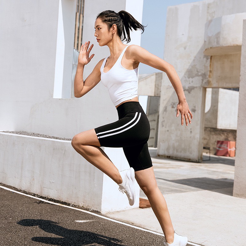 Quần Legging Đùi Nâng Mông, Quần Thun Đùi Nữ Tập Gym Cạp Cao Siêu Co Dãn