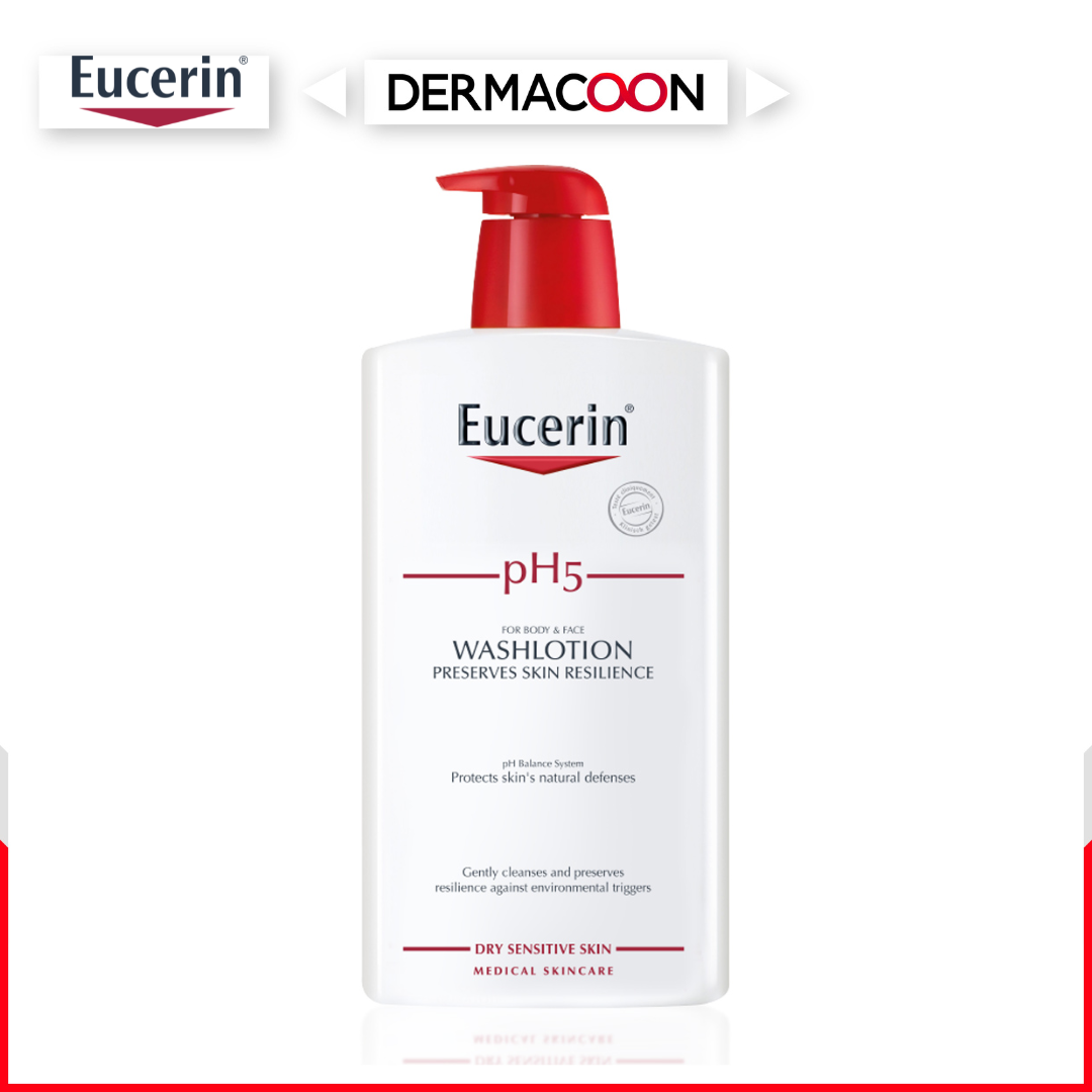 Sản Phẩm Làm Sạch Da Mặt Và Cơ Thể Eucerin pH5 for Body &amp; Face Washlotion 1000ml - 63075
