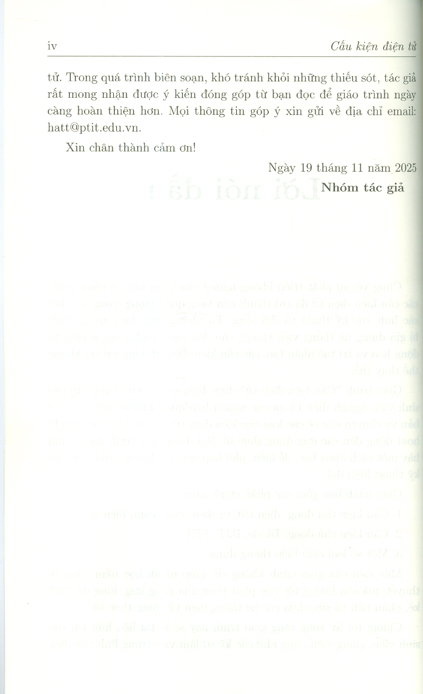 Giáo Trình Cấu Kiện Điện Tử - ảnh 5