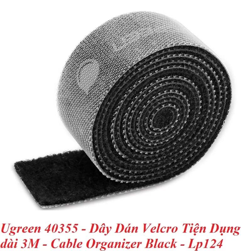 Ugreen UG40355LP124TK 3M màu Xám Dây dán Velcro đa năng tiện dụng - HÀNG CHÍNH HÃNG