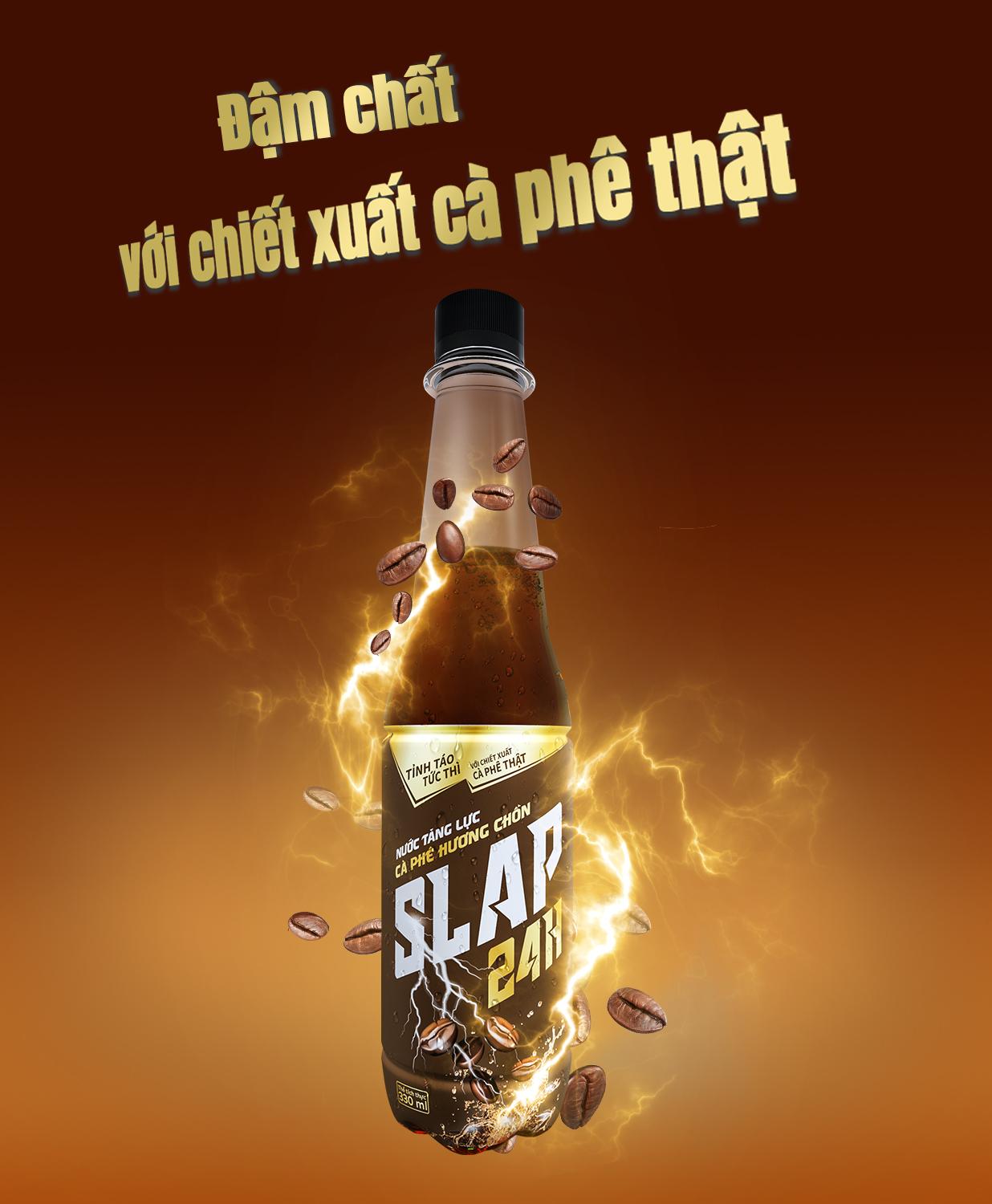 Lốc Chai Nước Tăng Lực Cafe Hương Chồn SLAP 24H
