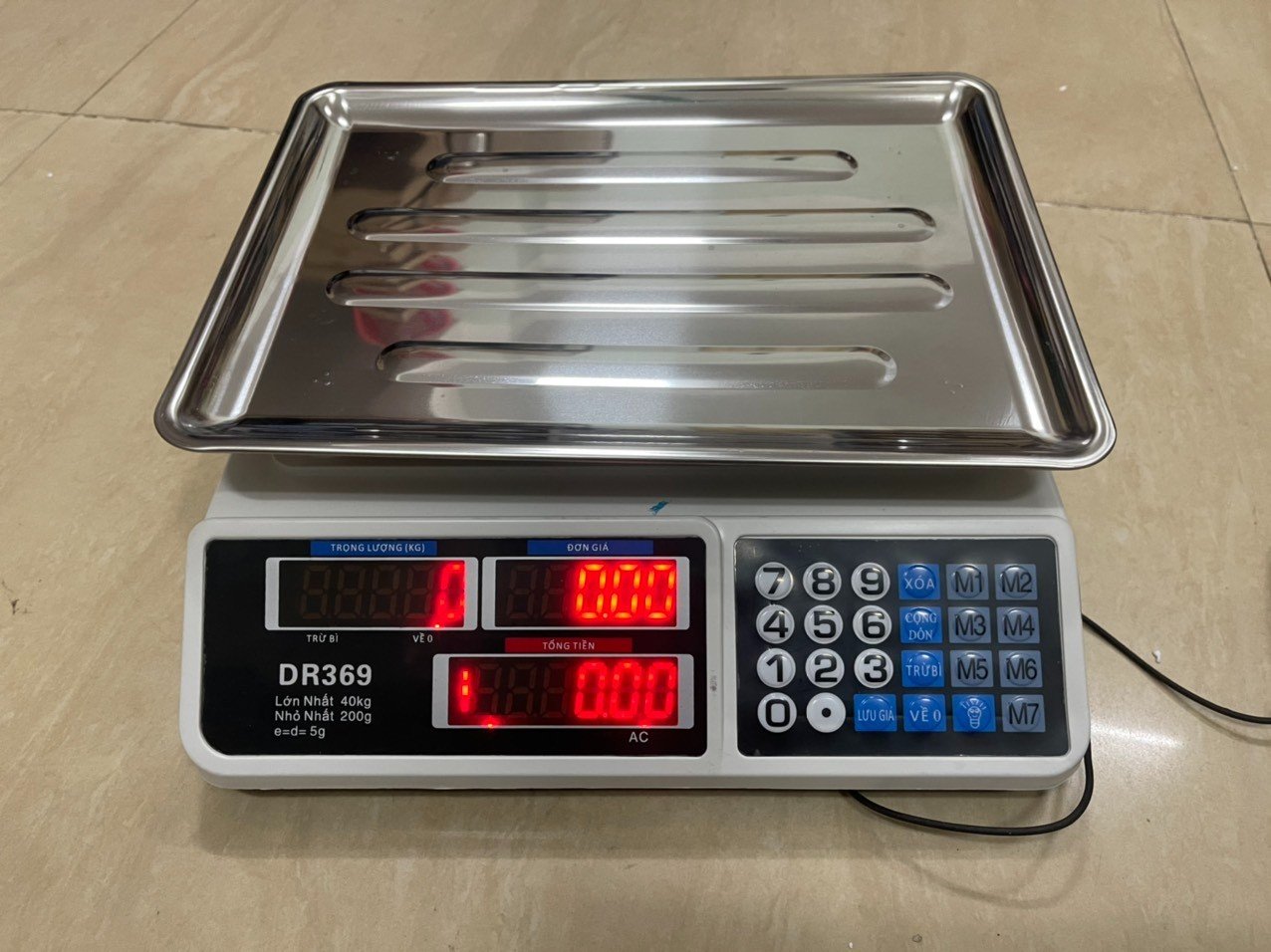 Cân điện tử- Cân Điện Tử Bán Hàng Tiếng Việt 40kg/5g.