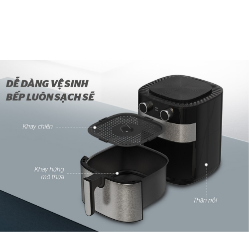 Nồi chiên không dầu Sunhouse 6 lít SHD4026- Hàng chính hãng