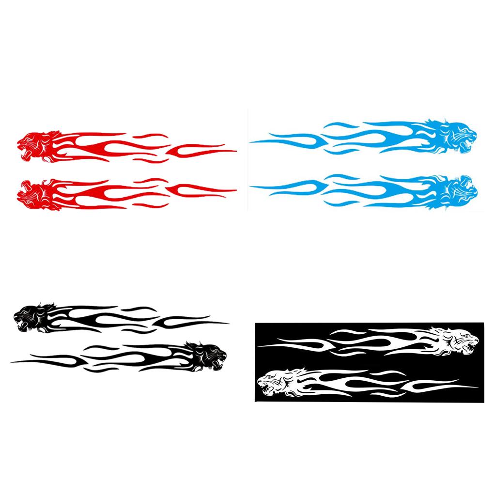 Pair Waterproof Car Body Side Truck Decal Vinyl Flame Graphics Racing Stripes Sticker Universal