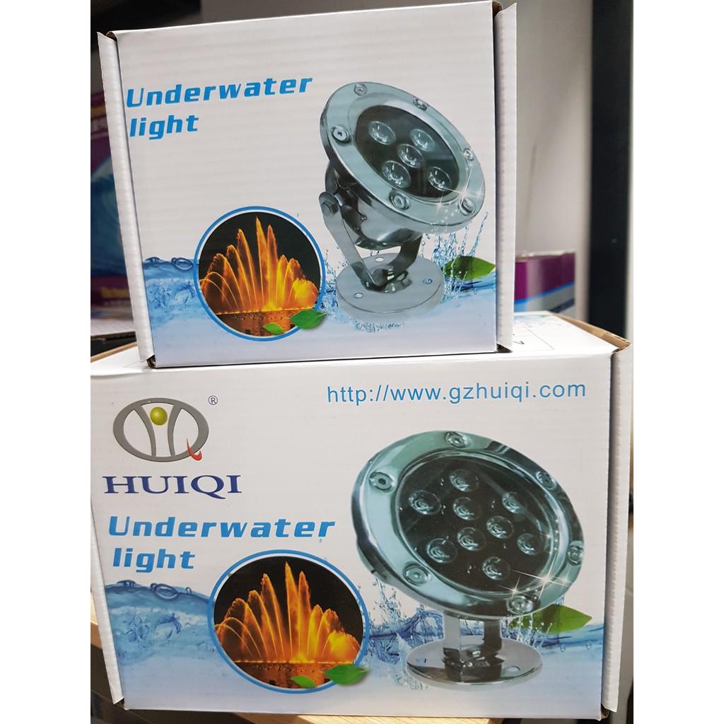 Đèn âm nước hồ cá cao cấp 24v, tự động đổi màu 6w, 9w, 12w