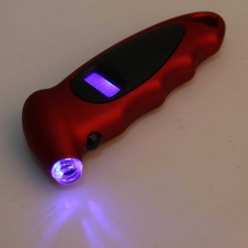 Universal Car Auto LCD Digital Tire Air Pressure Gauge Red