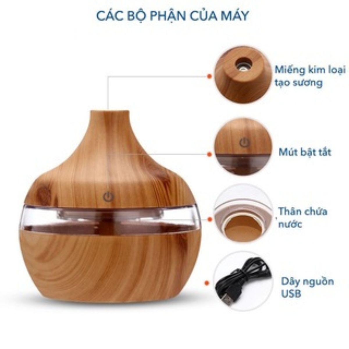 Máy Khuếch Tán/ Máy Xông Tinh Dầu Nhỡ 300ml