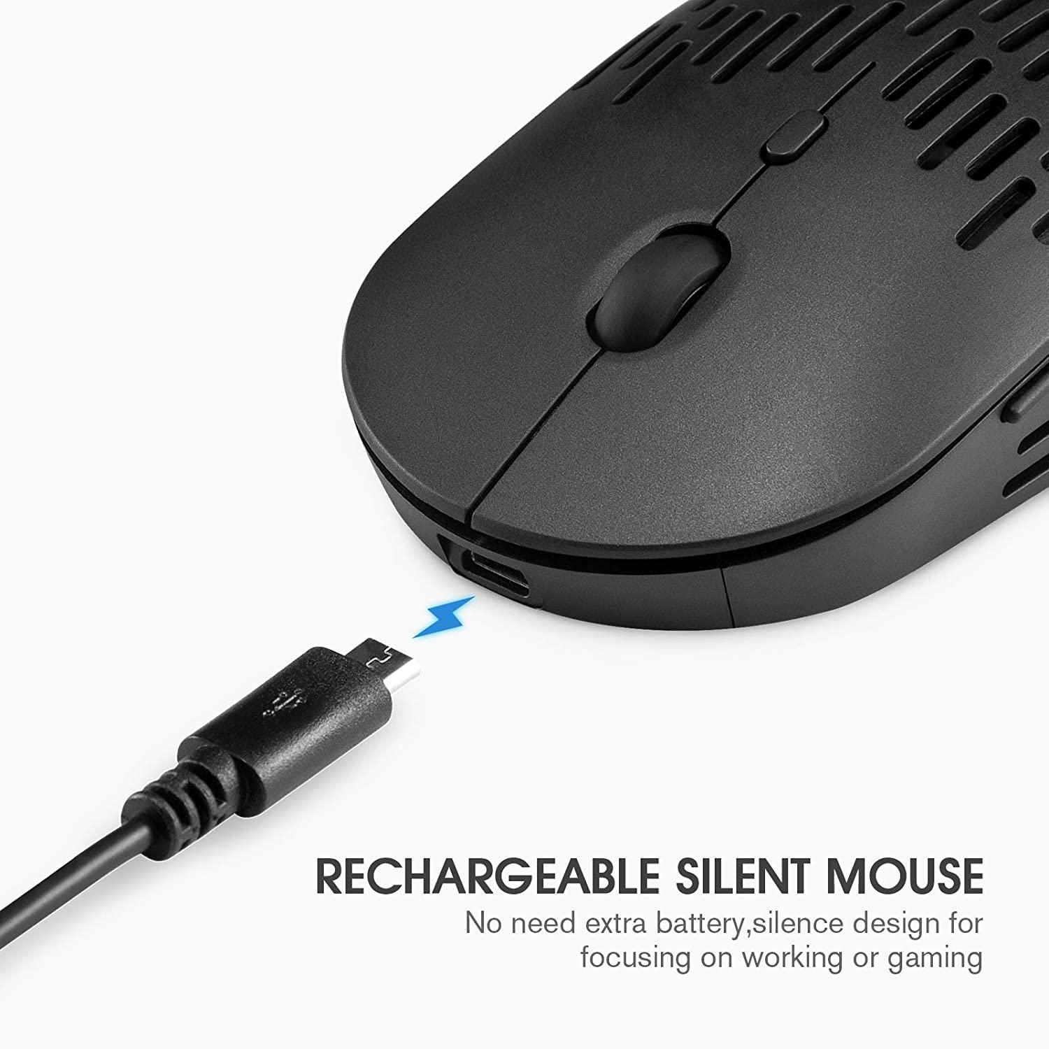 Thiết kế bằng chứng mồ hôi rỗng, Bluetooth+Chuột không dây có thể sạc lại im lặng