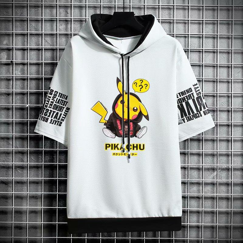 Áo Hoodie Ngắn Tay Form Rộng Phong Cách Hàn Quốc Dành Cho Nam