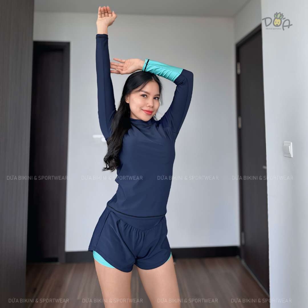 Clamfit Bikini | Đồ bơi nữ hai mảnh tay dài quần đùi năng động - Quần lẻ | DỨA BIKINI &amp;SPORTWEAR
