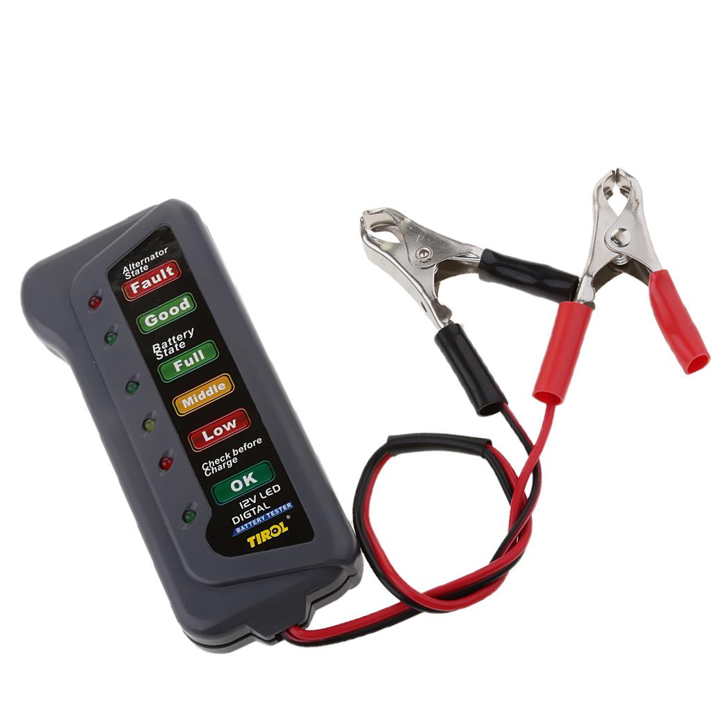 12V LED Car Battery Load Tester Alternator Analyzer Battery State Check
