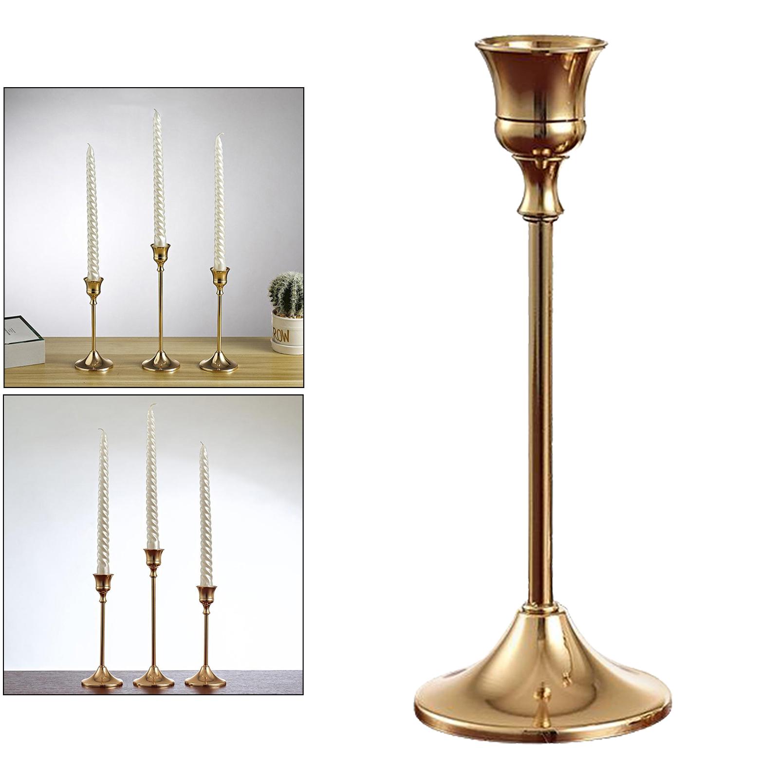 2x Candle Stand Candlestick Holders Gold Candle Holder Wedding Dinner Decor