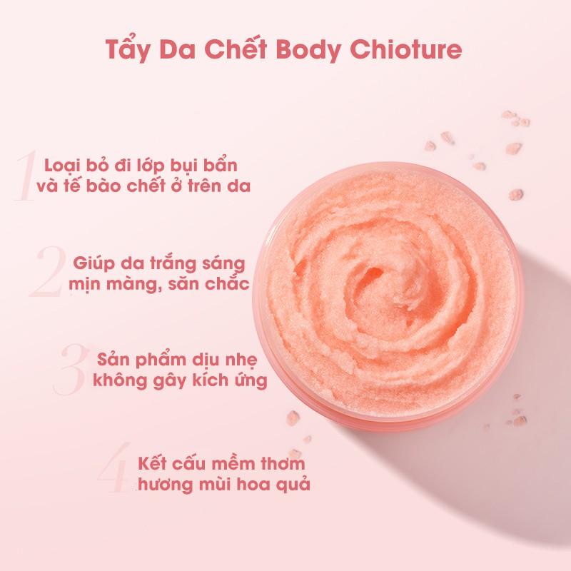 Tẩy da chết toàn thân muối hồng Chioture Himalayan Pink Salt Body Scrub an toàn cho mọi loại da 350g