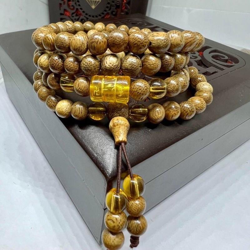 Vòng tay 108 hạt mix charm đá màu