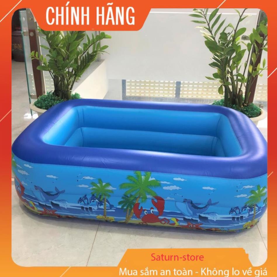 Bê bơi trong nhà, BỂ BƠI PHAO CHO BÉ 1M35 1M5 1M8 2M1 Có Đáy Chống Trượt (Ảnh Thật)- HÀNG CAO CẤP LOẠI 1