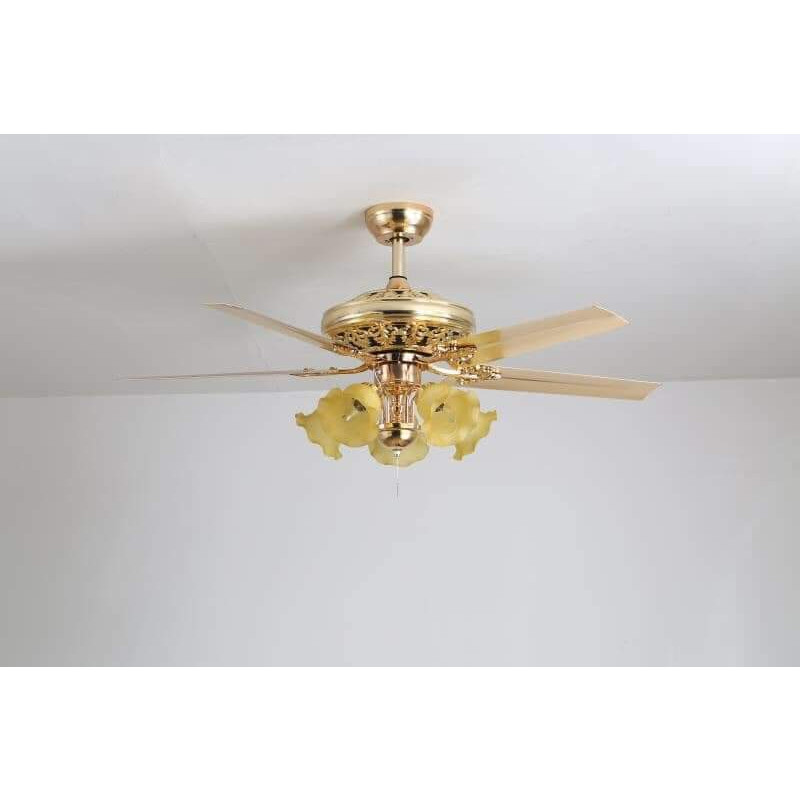 Quạt Trần Đèn Trùm 5 Cánh , 5 Bóng Đèn , Chạy Nhiều Tốc Độ Gió Và Siêu Tiết Kiệm Điện
